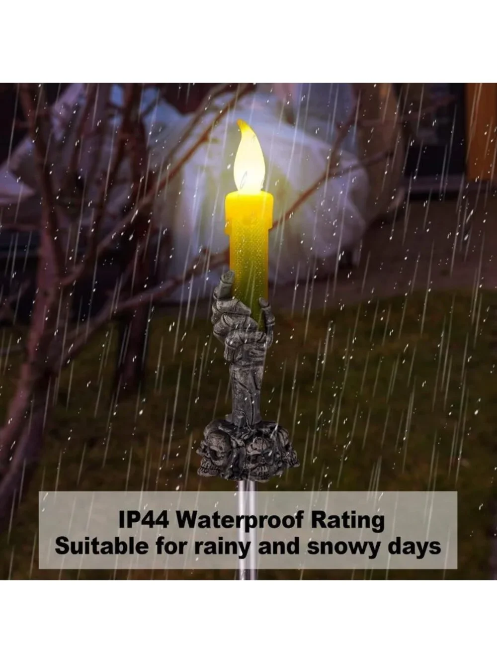10 Pack Solar Pathway Lights for Halloween Outdoor Decorations - Spooky Glow